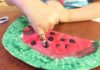 Preschoolers can paint a watermelon wedge watermelon, painting, craft, summer, preschoolers, things to do, art project